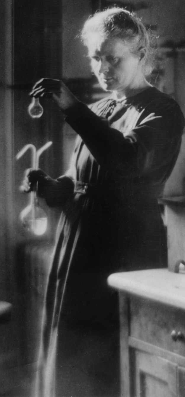 Marie Curie in her lab in 1920.